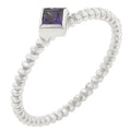 Avera Twisted Petite Solitaire Ring In Purple Crystal by Avera Group