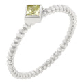 Avera Twisted Petite Solitaire Ring In Purple Crystal by Avera Group