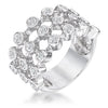 Avera Tie Contemporary Ring In Polished Sterling Silver