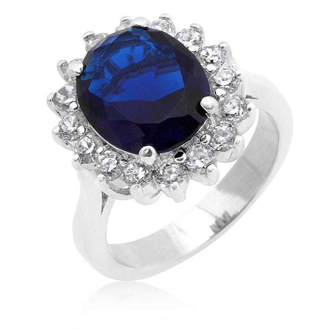 Avera Royal Ring in Dark Blue Size 5 Statement Jewelry by Avera Group