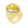 Avera Simple Cubic Zirconia Ring Set In Two-Tone Finish