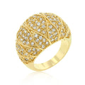 Avera Eye Cubic Zirconia Cocktail Ring In Gold Finish by Avera Group