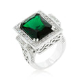 Avera Emerald Classic Cocktail Ring in Radiant Green by Avera Group