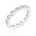 Avera Linked Bezel Eternity Band in Polished Silver by Avera Group