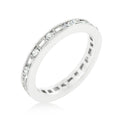 Avera Alternating Cubic Zirconia Eternity Band in Silver by Avera Group