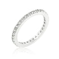 Avera Delicate Cubic Zirconia Eternity Band in Silver Tone by Avera Group