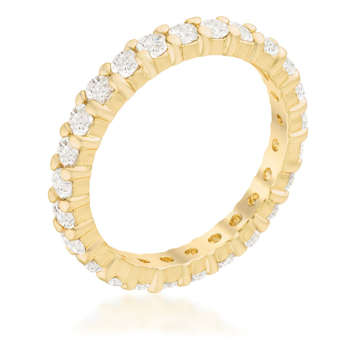 Avera Fitzgerald Cubic Zirconia Eternity Band Ring 5 / Silver by Avera Group