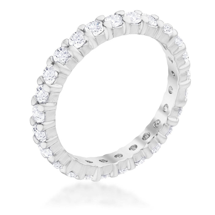 Avera Delicate Eternity Stackable Ring Set in Silver by Avera Group