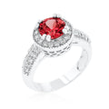 Avera Crystal Floral Filigree Band Ring In Silver Tone by Avera Group