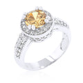 Avera Marquise Triplet Engagement Ring In Gold Finish by Avera Group
