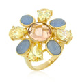 Avera Multi-Cubic Zirconia Floral Ring in Gold Plated Finish by Avera Group