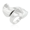 Avera Finish Abstract Statement Ring In Polished Silver