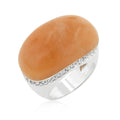 Avera Carnelian Simulated Cocktail Ring in Vibrant Orange by Avera Group