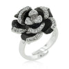 Avera Two-Tone Finish Floral Ring With Textured Petals