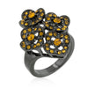 Avera Twisted Petite Solitaire Ring In Purple Crystal