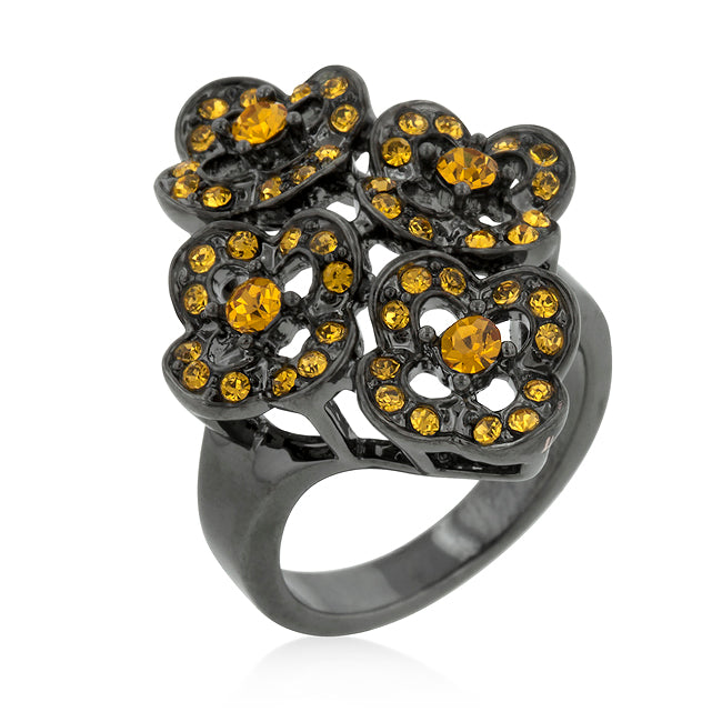 Avera Twisted Petite Solitaire Ring In Purple Crystal by Avera Group
