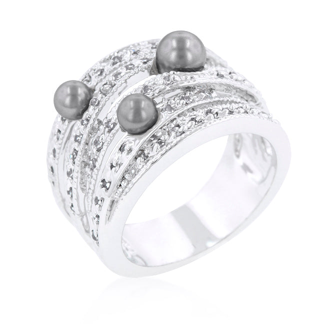 Avera Ribbon Shoelace Fashion Ring in Silver Tone by Avera Group