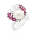 Avera Pearl Crab Cubic Zirconia Ring in Multi-Tone Finish by Avera Group