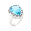 Avera Solitaire Topaz Cocktail Ring in Light/Pastel Blue by Avera Group
