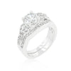 Avera Radiant Elegance Triple Stone Engagement Set 5 / Silver