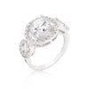 Avera Round Cut Trio Cubic Zirconia Ring in Sterling Silver