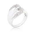 Avera Simple Cubic Zirconia Belt Ring in Polished Silver by Avera Group