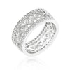 Avera Simple Classic Cubic Zirconia Band in Sterling Silver