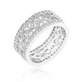 Avera Simple Classic Cubic Zirconia Band in Sterling Silver by Avera Group