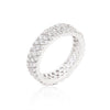 Avera Jewelry Pave Eternity Ring in Sterling Silver