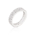 Avera Jewelry Pave Eternity Ring in Sterling Silver by Avera Group