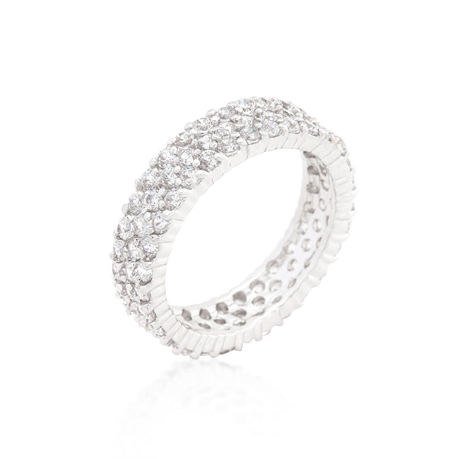 Avera Jewelry Pave Eternity Ring in Sterling Silver by Avera Group