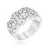 Avera Braided Cubic Zirconia Statement Cocktail Ring in Silver
