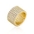 Avera Wide Pave Cubic Zirconia Ring In Black Finish by Avera Group