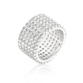 Avera Wide Pave Cubic Zirconia Ring In Black Finish by Avera Group