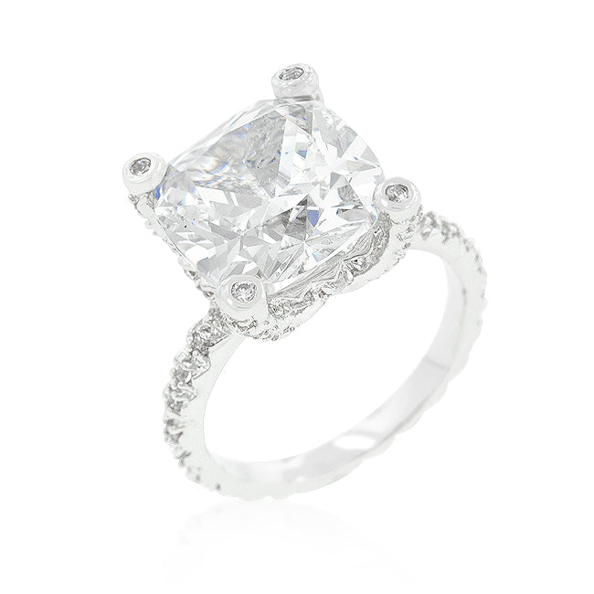 Avera Brilliant Engagement Ring for Women in Sterling Silver by Avera Group