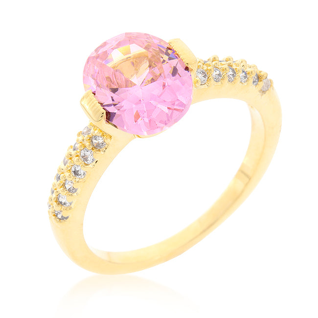 Avera Rock Solid Cubic Zirconia Ring in 18k Gold Plated Finish by Avera Group