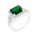 Avera Halo Style Princess Cut Cocktail Ring in Turquoise/Aqua by Avera Group