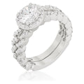 Avera Zig Zag Wedding Set With Silver Tone Finish by Avera Group