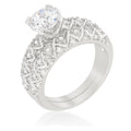 Avera Unique Wedding Set Petite Eternity Ring in Silver by Avera Group