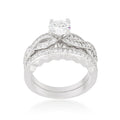 Avera Infinity Twist Bridal Set In Rose Gold Tone by Avera Group