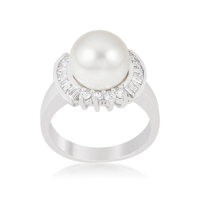 Avera Timeless Radiance Elegant Bridal Ring Size 5 in Silver by Avera Group
