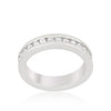 Avera Fine Jewelry Channel Set Eternity Band in Sterling Silver