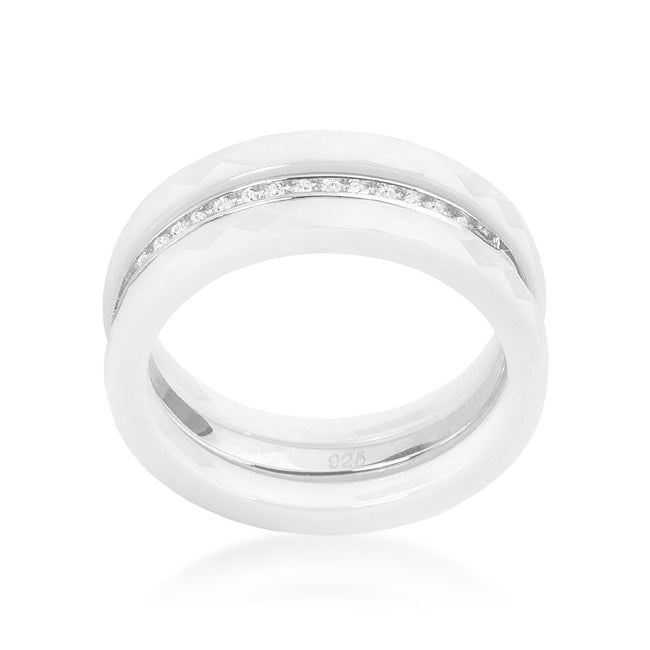Avera Gatsby Engagement Ring In Polished Silver Finish by Avera Group