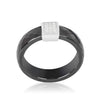 Avera Two-Tone Finish Cross Ring in Gold and Silver