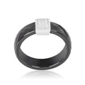 Avera Two-Tone Finish Cross Ring in Gold and Silver by Avera Group