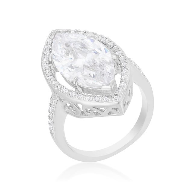 Avera Marquise Cocktail Ring In Sterling Silver by Avera Group