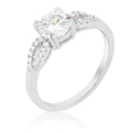 Avera Royal Inspired Round Solitaire Engagement Ring in Silver by Avera Group