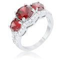 Avera Garnet Classic Trio Ring in Dark Red by Avera Group