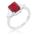 Avera Classic Princess Cut Engagement Ring With Baguette Accents by Avera Group