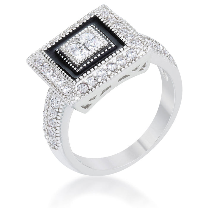 Avera Shira 0.7ct Cubic Zirconia Antique Style Ring in Silver by Avera Group